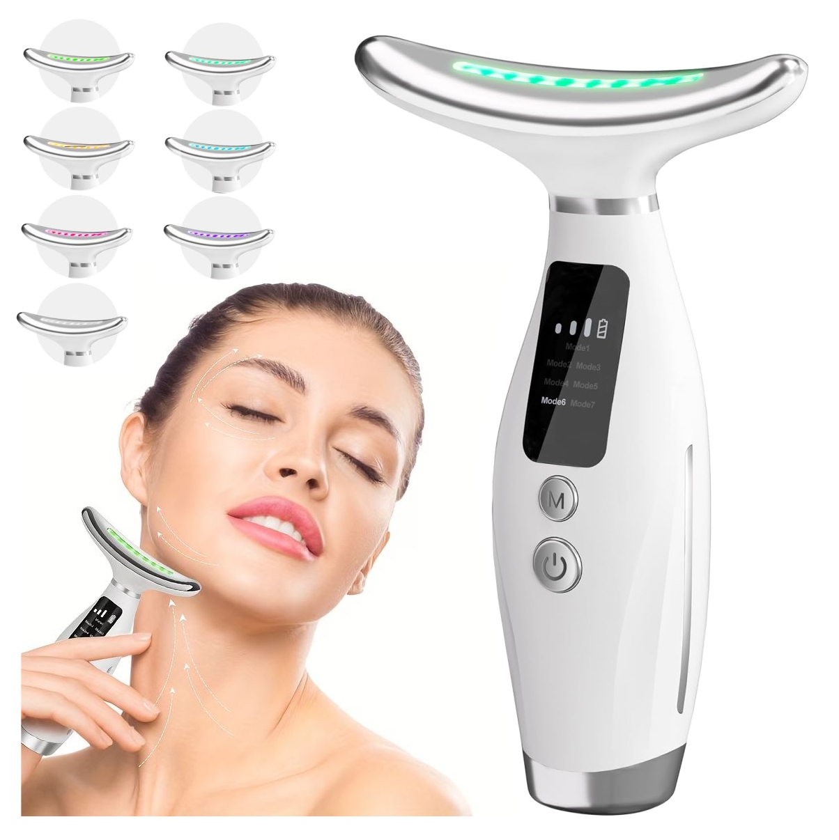 Masajeador Facial Papada Pantalla 7LED